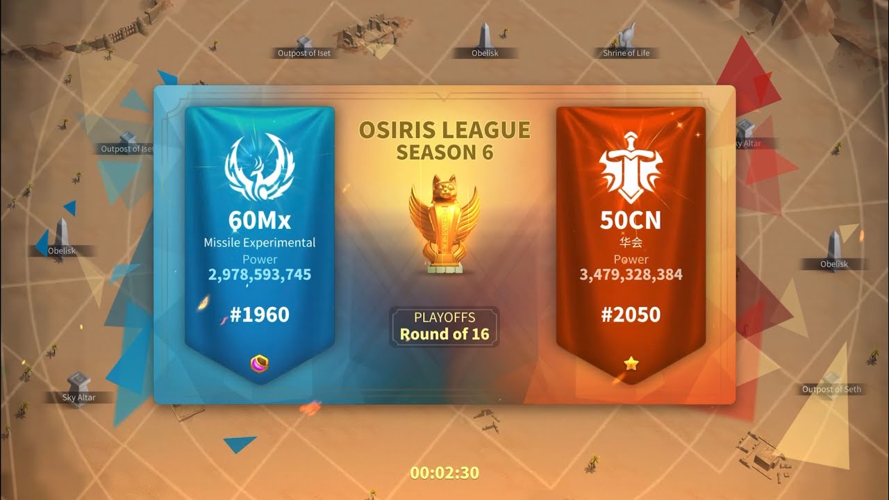 4Layers Osiris League Season 6 Cast 60Mx vs 50CN S44t vs W367