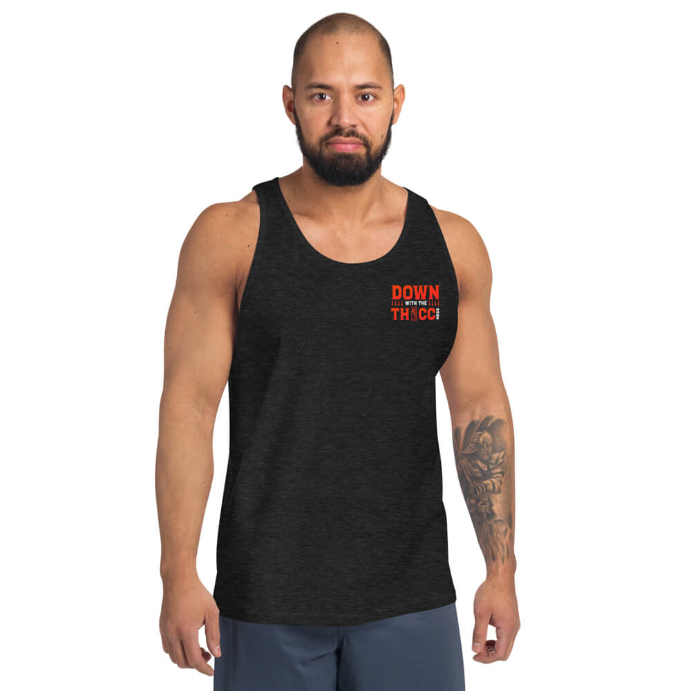 Down with the Thiccness Mens Tank Top Charcoal Black Triblend 2 Down with the Thiccness Mens Tank Top Charcoal Black Triblend 2