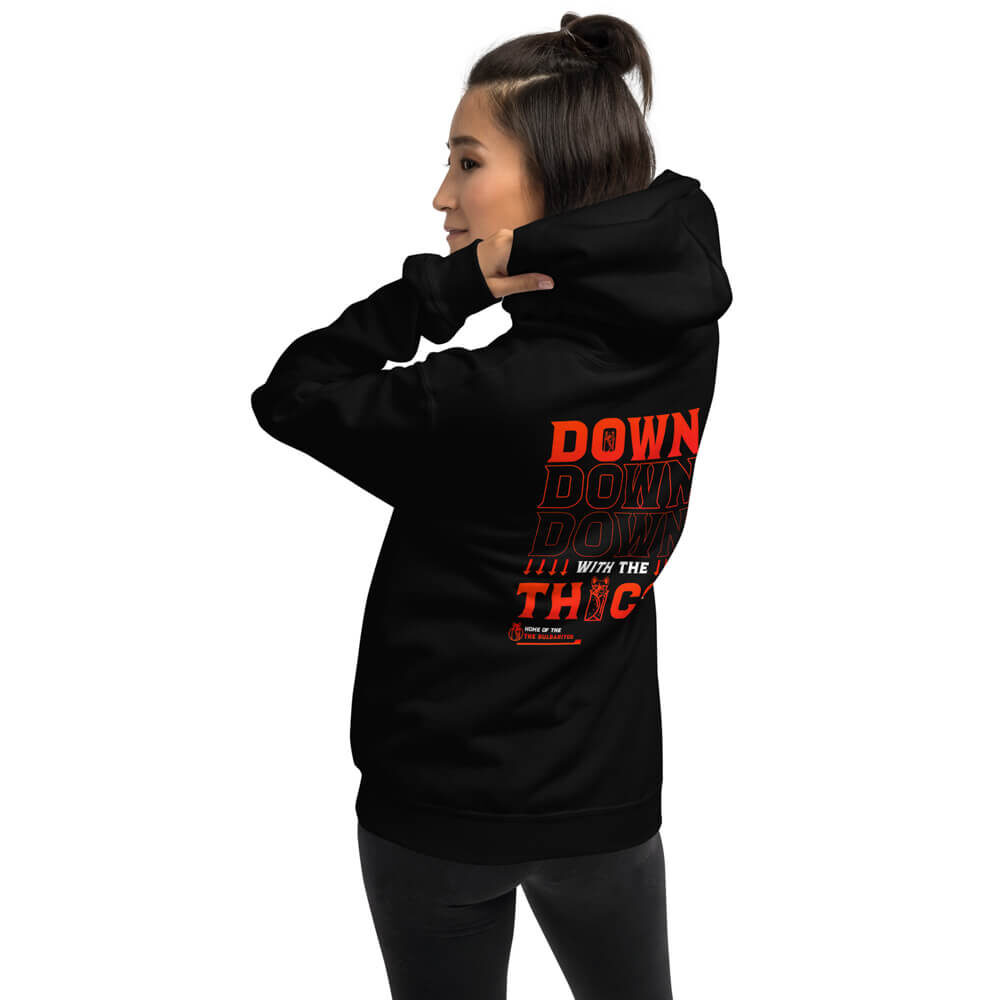 Down with the Thiccness Unisex Hoodie Black 1