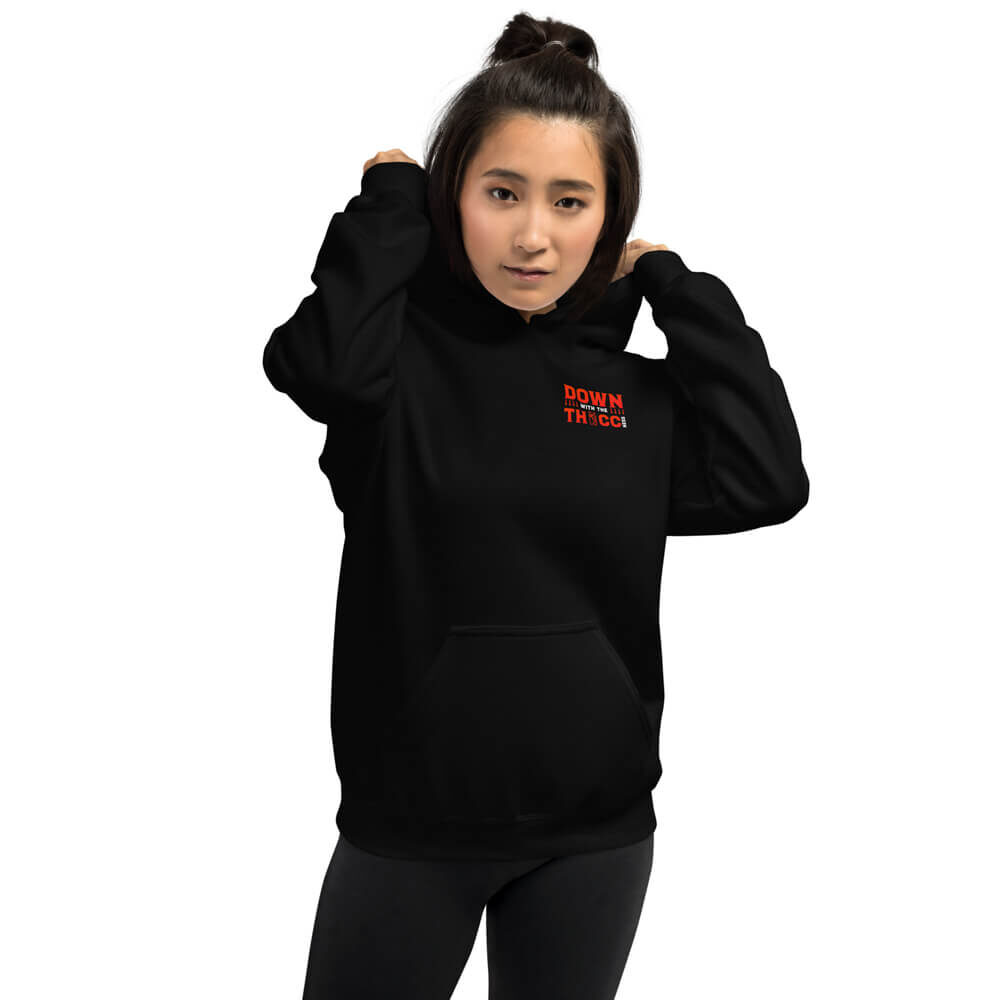 Down with the Thiccness Unisex Hoodie Black 3