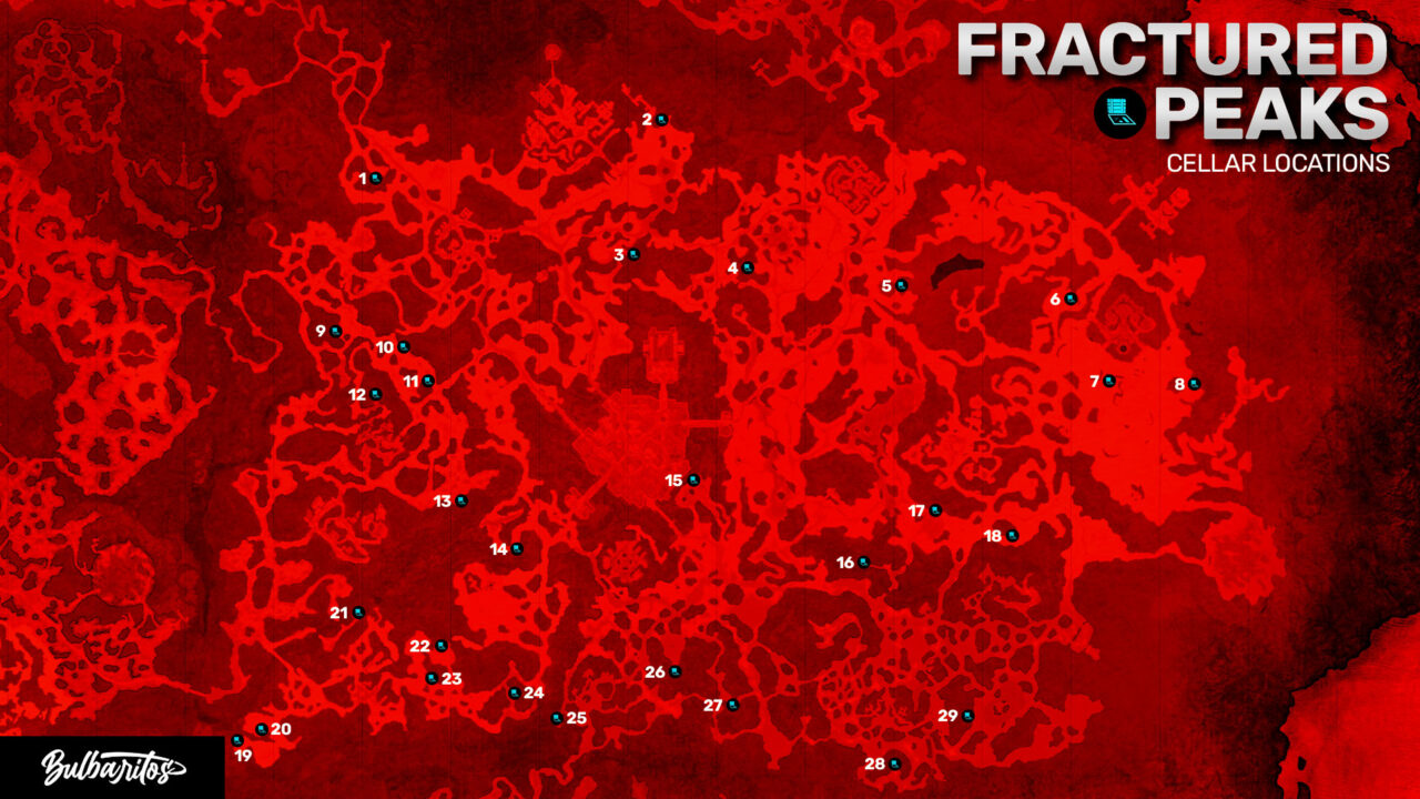 Fractured Peaks Cellar Locations Diablo 4