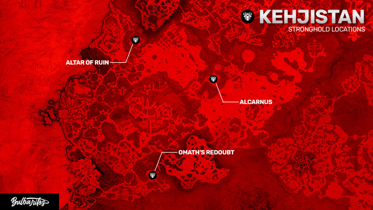 Kehjistan Stronghold Locations Diablo 4